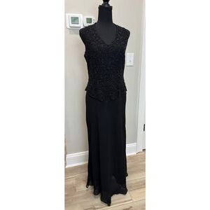 Jkara Beaded Gown Floor Length Mother-of-the-Bride Dress - Women's Size 12